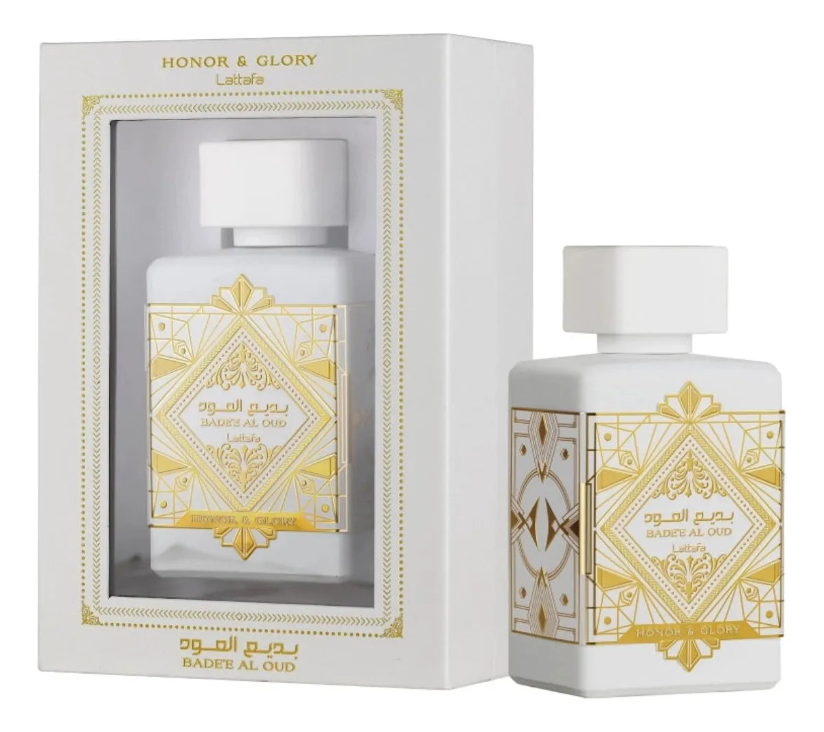 Perfume Lattafa Bade’e Al Oud Honor & Glory 100 ml – Unisex, Intenso y Dulce Gourmand